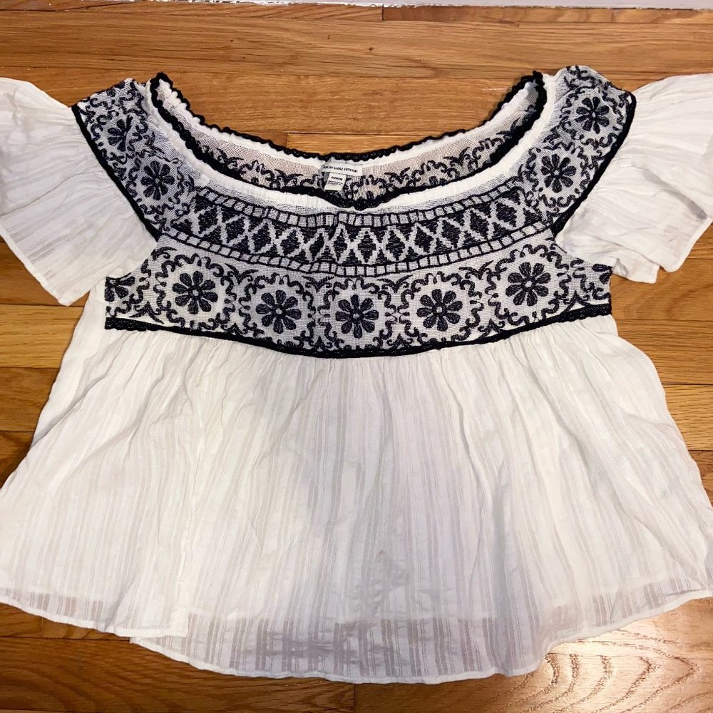 American Eagle Off The Shoulder Baby Doll Top